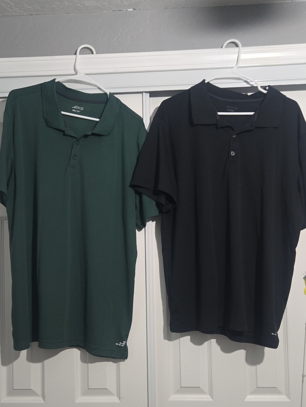 bcg Men's Polo Shirts - Forest Green and Black (2-Pack)